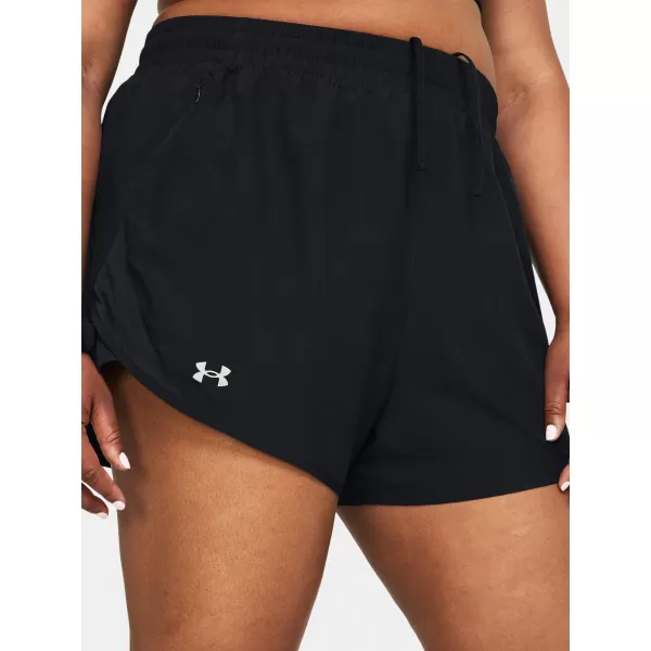  Dámské kraťasy UNDER ARMOUR UA FLY BY 3'' SHORTS 1382853-001 ČERNÁ 