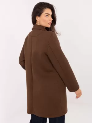Dámský kabát RUE PARIS IT-PL-FL8153.60 BROWN