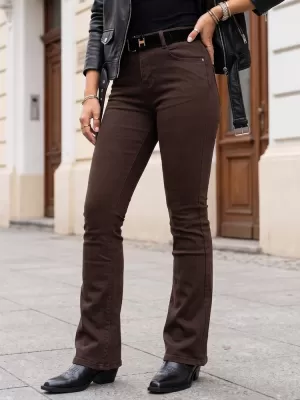 Dámské kalhoty DSTREET HNĚDÁ