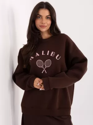 Dámská mikina FACTORY PRICE MJ-BL-H2519.34 DARK BROWN