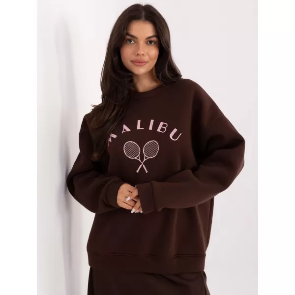  Dámská mikina FACTORY PRICE MJ-BL-H2519.34 DARK BROWN 