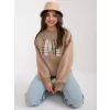 Dámská mikina EX MODA EM-BL-U617.95 DARK BEIGE