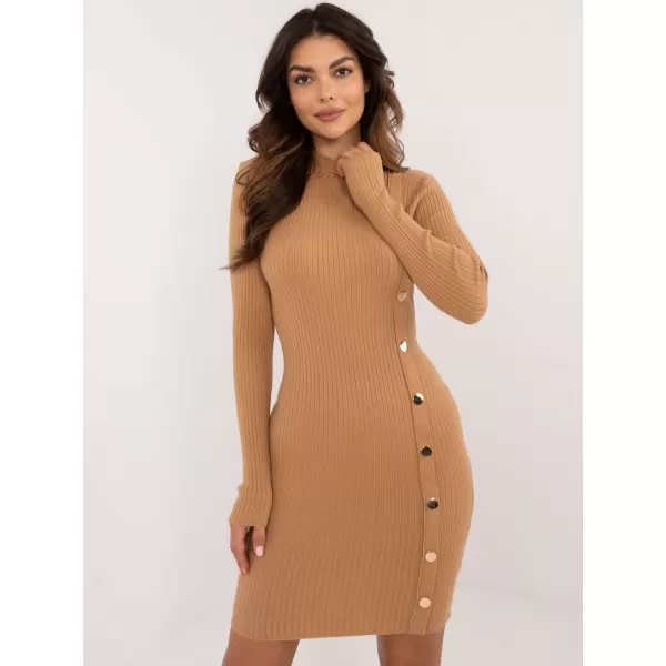  Dámské šaty WOOL FASHION ITALIA AT-SK-2345-2.34 CAMEL 