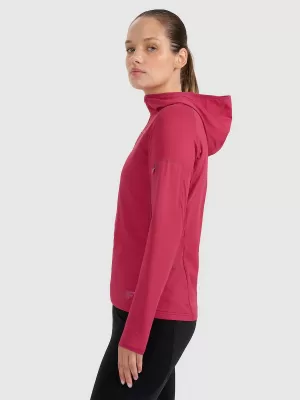 Dámská funkční mikina 4F 4FWAW25TFSWF591 DARK PINK