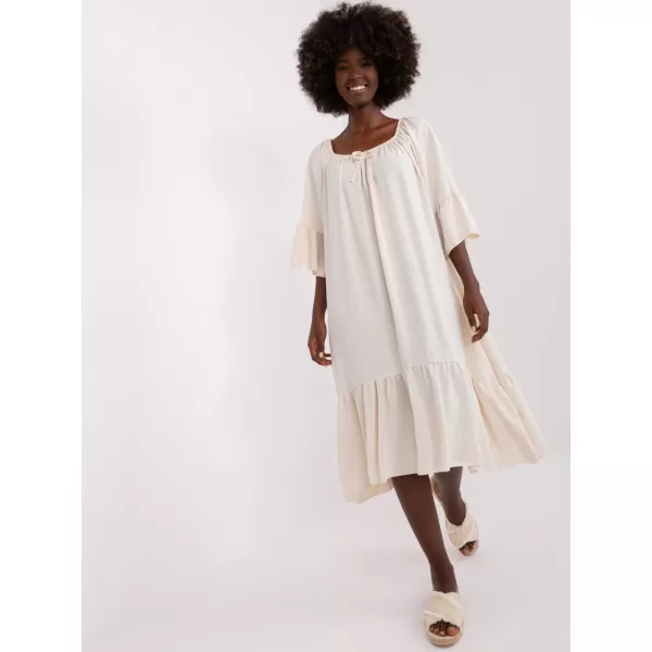  Dámské šaty ITALY MODA DHJ-SK-6057.93 LIGHT BEIGE 
