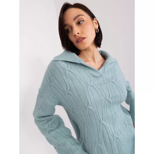  Dámský svetr WOOL FASHION ITALIA AT-SW-2349-2.96 MINT 