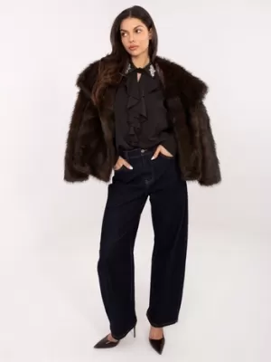 Dámská halenka FACTORY PRICE IT-BZ-28995.25 DARK BROWN