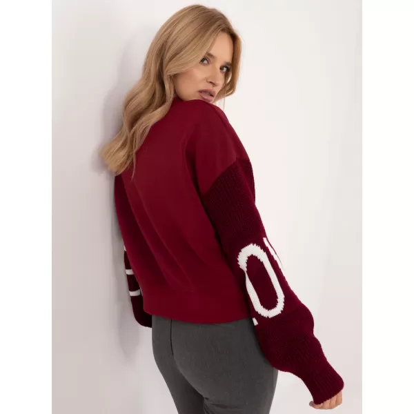  Dámská mikina ITALY MODA MI-BL-M5975.26P BURGUNDY 