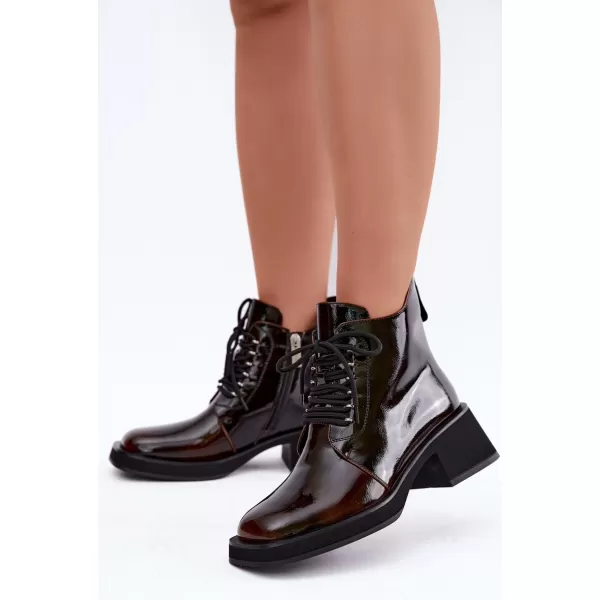  Dámské kotníkové boty GOE UU2N4128 DARK BROWN 