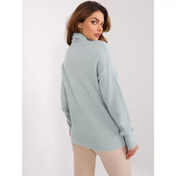  Dámský svetr WOOL FASHION ITALIA AT-SW-23401.97P MINT 