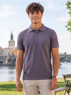 Pánské triko s límečkem ALTISPORT NP/ALMST90601 SLATE GREY