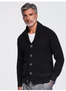 Pánský kardigan OMBRE OM-SWCD-0200 BLACK