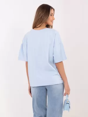 Dámské tričko RUE PARIS RV-BZ-A1230.12 LIGHT BLUE