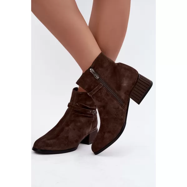  Dámské kotníkové boty D&A CR62-3476 BROWN 