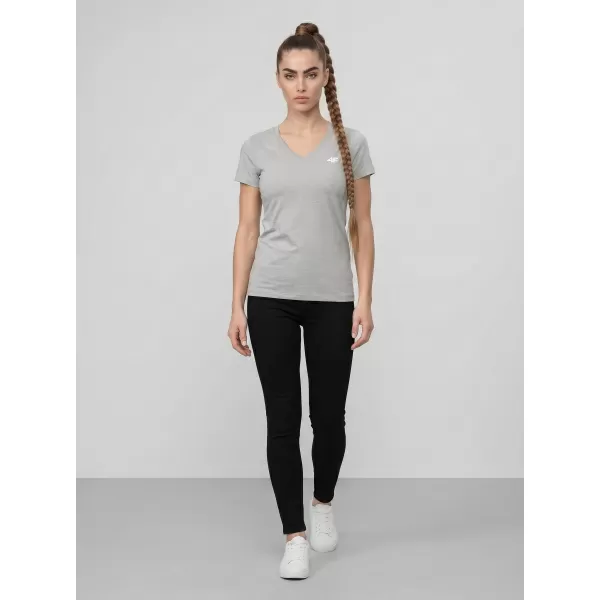  Dámské triko 4F 4FWMM00TTSHF3307 COLD LIGHT GREY MELANGE 