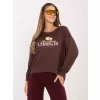Dámská mikina RUE PARIS RV-BL-A1218.11P DARK BROWN
