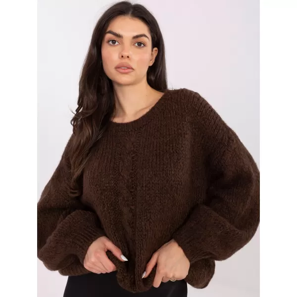  Dámský svetr ITALY MODA MI-SW-1610.18 DARK BROWN 