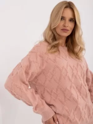Dámský svetr WOOL FASHION ITALIA AT-SW-2361.61 BRIGHT PINK