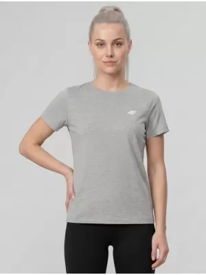 Dámské triko 4F 4FWMM00TTSHF3308 COLD LIGHT GREY MELANGE