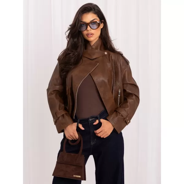  Dámská bunda ITALY MODA IR-KR-AY995.98P BROWN 