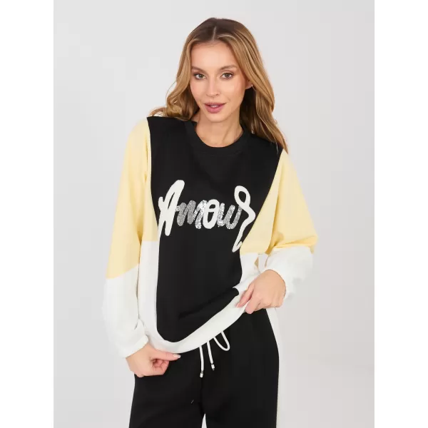  Dámská tepláková souprava RUE PARIS IT-KMPL-22210.95 BLACK 