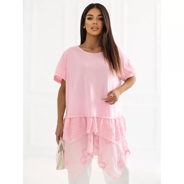  Dámské triko ITALY MODA IT-SK-81869.54 BRIGHT PINK 