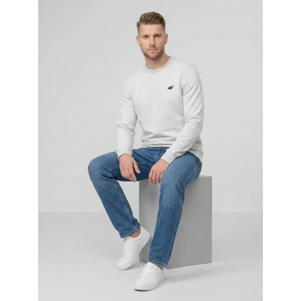  Pánská mikina 4F 4FWMM00TSWSM2549 COLD LIGHT GREY MELANGE 