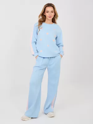 Dámská tepláková souprava RUE PARIS IT-KMPL-22211.32 LIGHT BLUE