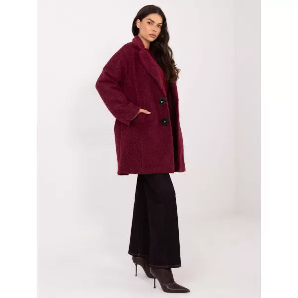  Dámský kabát FACTORY PRICE IT-PL-96965.19 BURGUNDY 