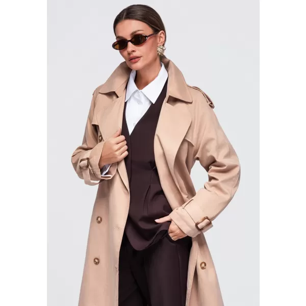  Dámský kabát OMBRE OW-COLC-0121 BEIGE 