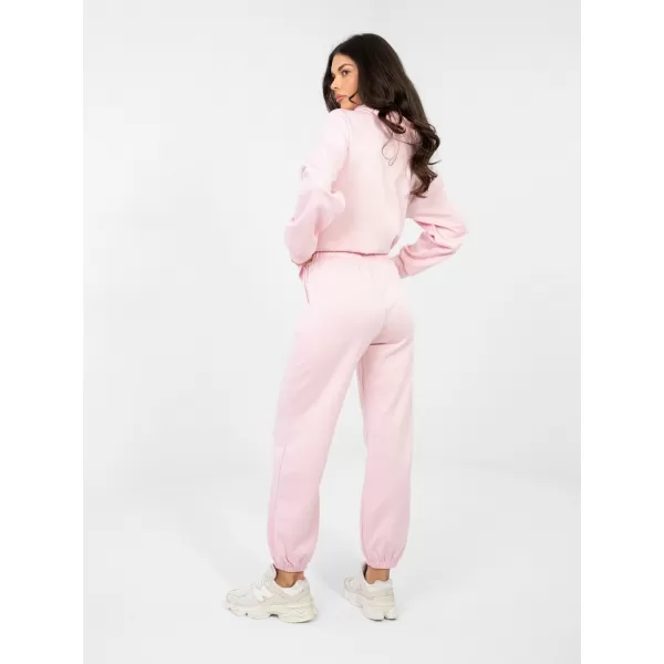  Dámská tepláková souprava RUE PARIS IT-KMPL-22181.30 BRIGHT PINK 