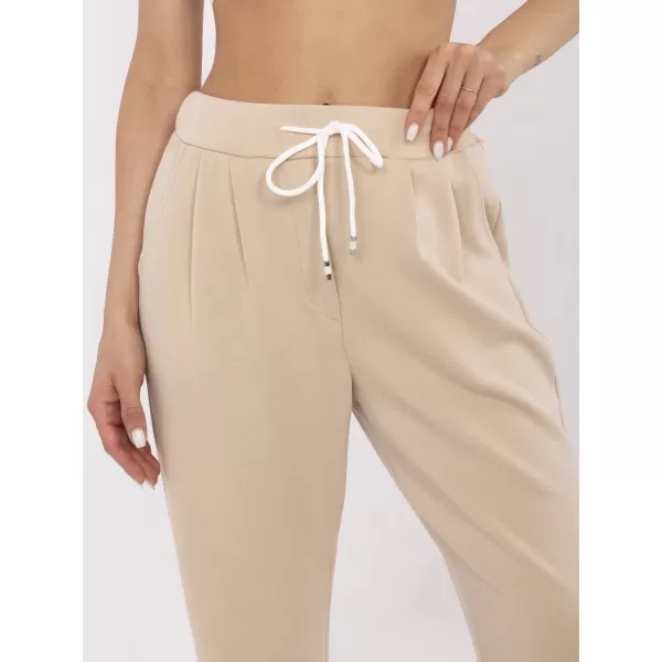  Dámské kalhoty ITALY MODA DHJ-SP-20523.66P LIGHT BEIGE 