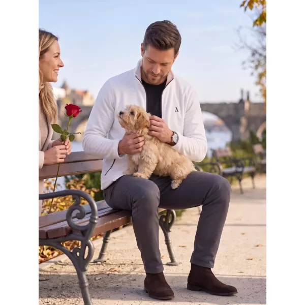  Pánská fleece mikina ALTISPORT ALM002852 BÍLÁ 