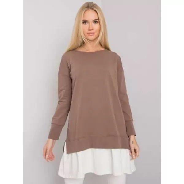  Dámská tunika RUE PARIS RV-TU-7183.33P BROWN 