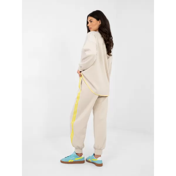  Dámská tepláková souprava RUE PARIS IT-KMPL-22216.75 LIGHT BEIGE 