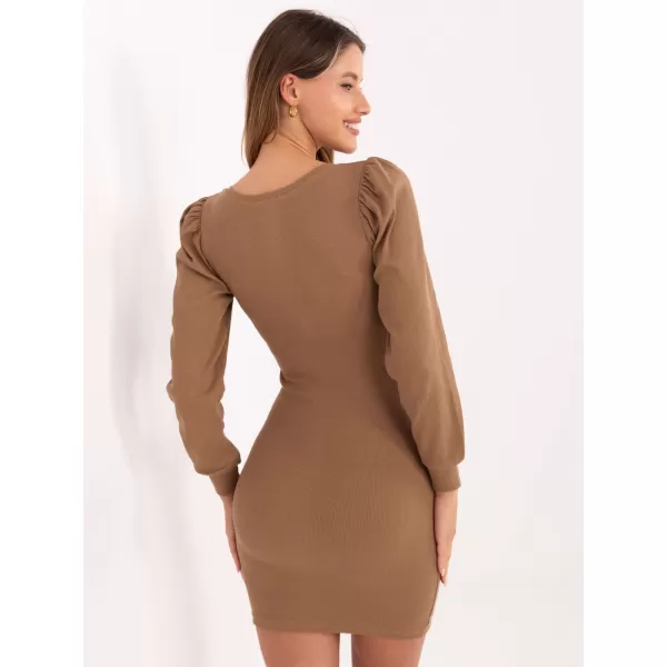  Dámské šaty RUE PARIS RV-SK-7280.34X CAMEL 