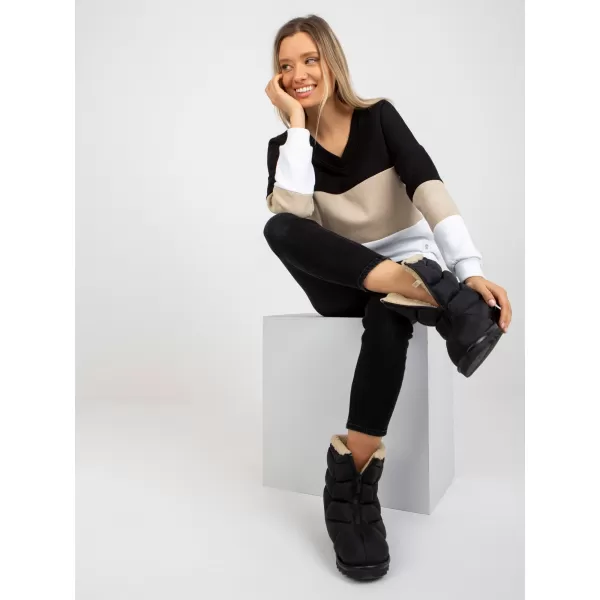 Dámská mikina RELEVANCE RV-BL-8377.89 BLACK AND BEIGE 