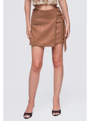 Dámská sukně OMBRE OW-GL-E0023 CAMEL