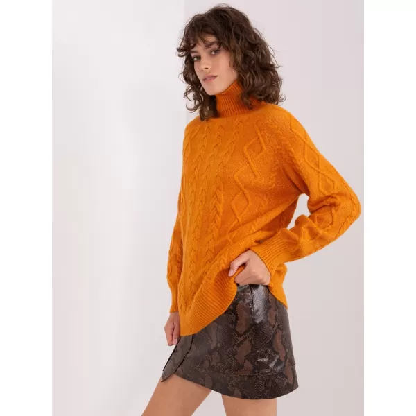  Dámský svetr WOOL FASHION ITALIA AT-SW-2355-2.19P BRIGHT ORANGE 