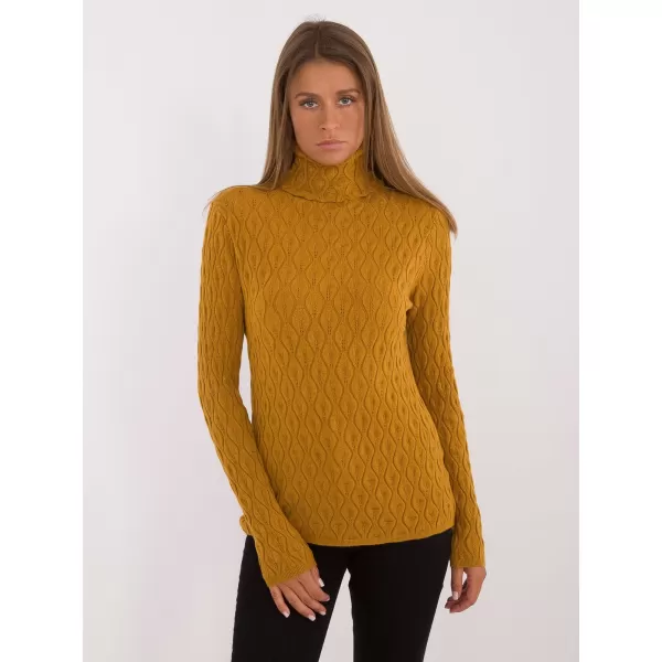  Dámský svetr WOOL FASHION ITALIA AT-SW-2334-2.61 DARK YELLOW 