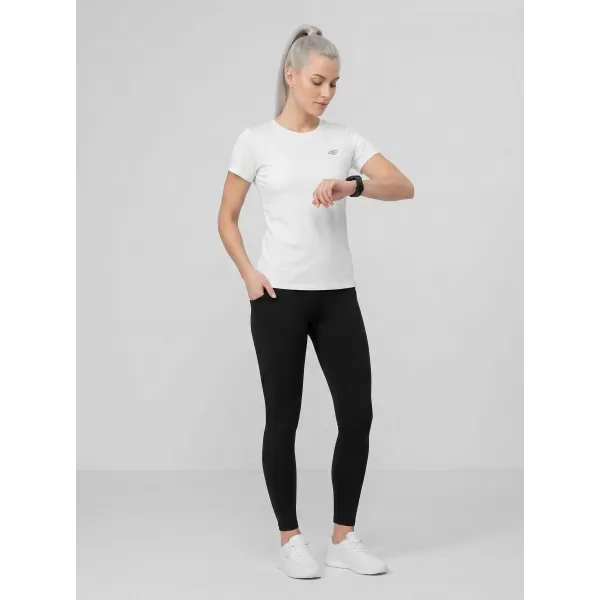  Dámské triko 4F 4FWMM00TTSHF3306 WHITE 