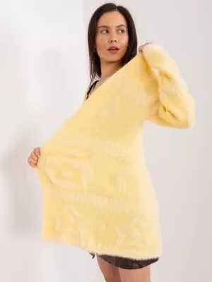 Dámský svetr WOOL FASHION ITALIA AT-SW-234503.00P BRIGHT YELLOW