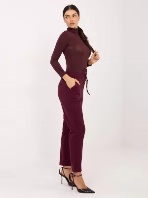 Dámské kalhoty FACTORY PRICE IT-SP-FL7690.64 BURGUNDY
