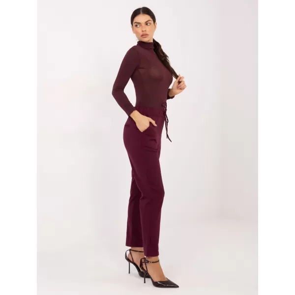  Dámské kalhoty FACTORY PRICE IT-SP-FL7690.64 BURGUNDY 