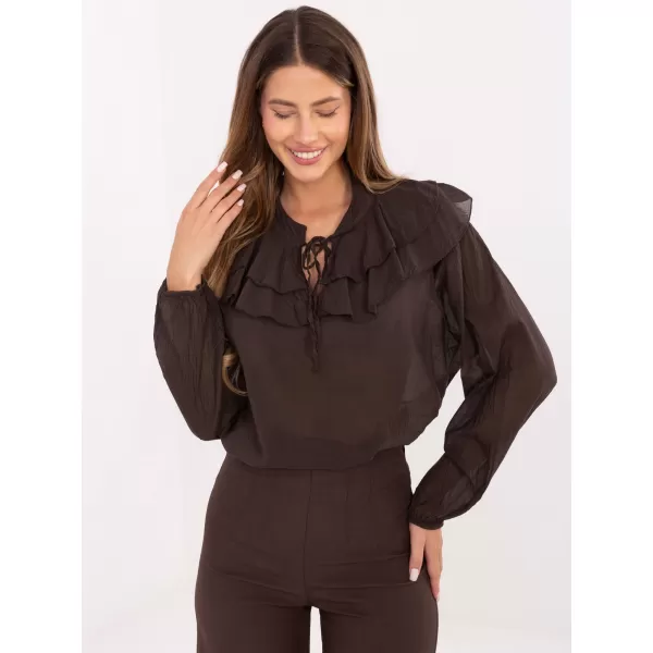  Dámská halenka ITALY MODA MI-BZ-92335.56 BROWN 