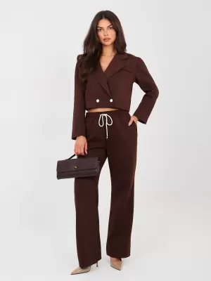 Dámský komplet RUE PARIS IT-KMPL-22202.89 BROWN