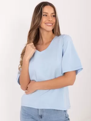 Dámské tričko RUE PARIS RV-BZ-A1268.18 LIGHT BLUE