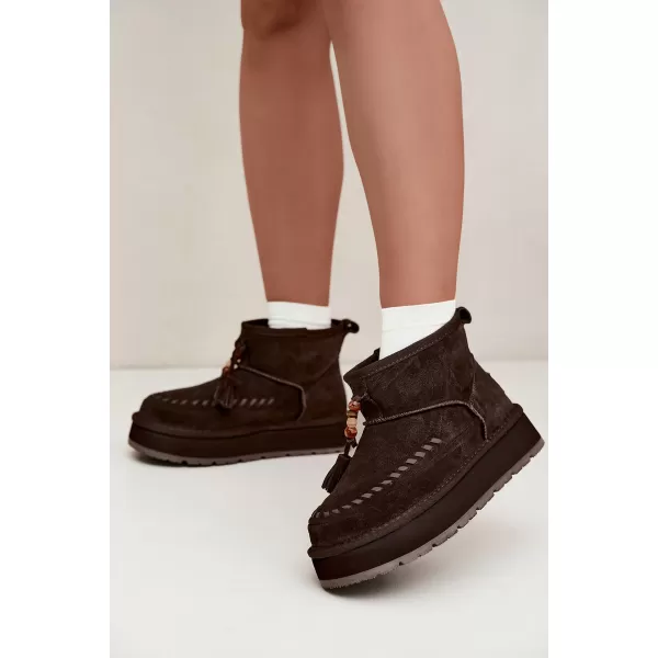  Dámské boty BIG STAR SHOES UU274678 BROWN/BEIGE 