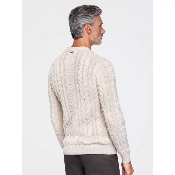  Pánský svetr OMBRE OM-SWSW-0191 ECRU 