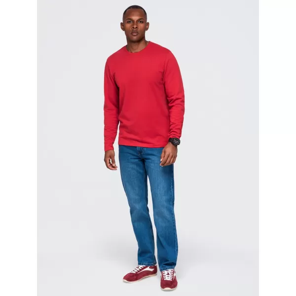  Pánské tričko OMBRE OM-LSBL-0142 RED 